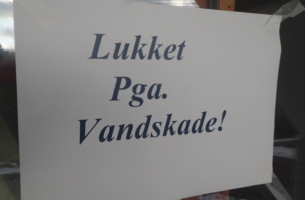 Lukket på grund af vandskade Lukket på grund af vandskade